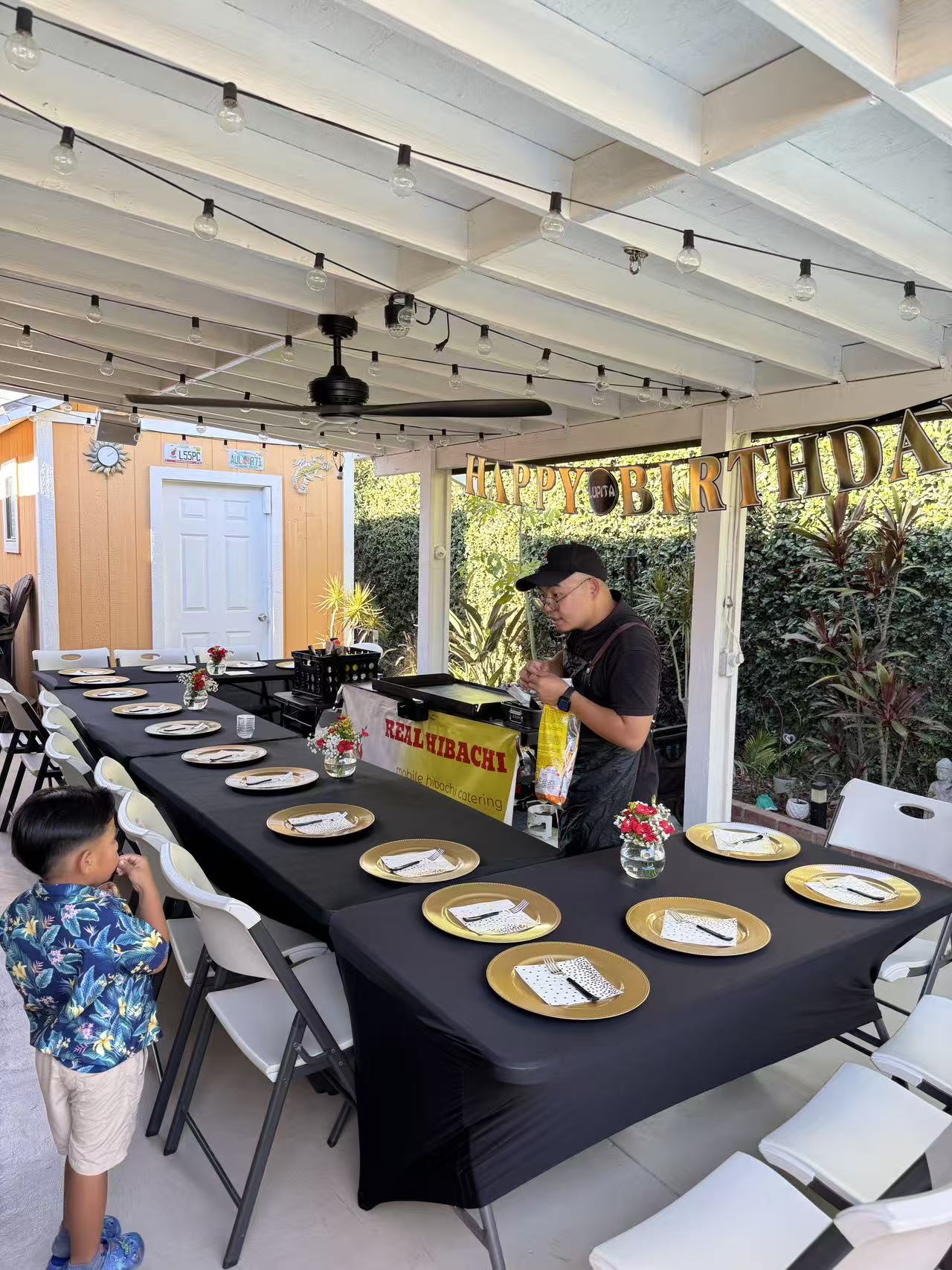 Fresh hibachi ingredients prepared for at-home dining in Los Angeles