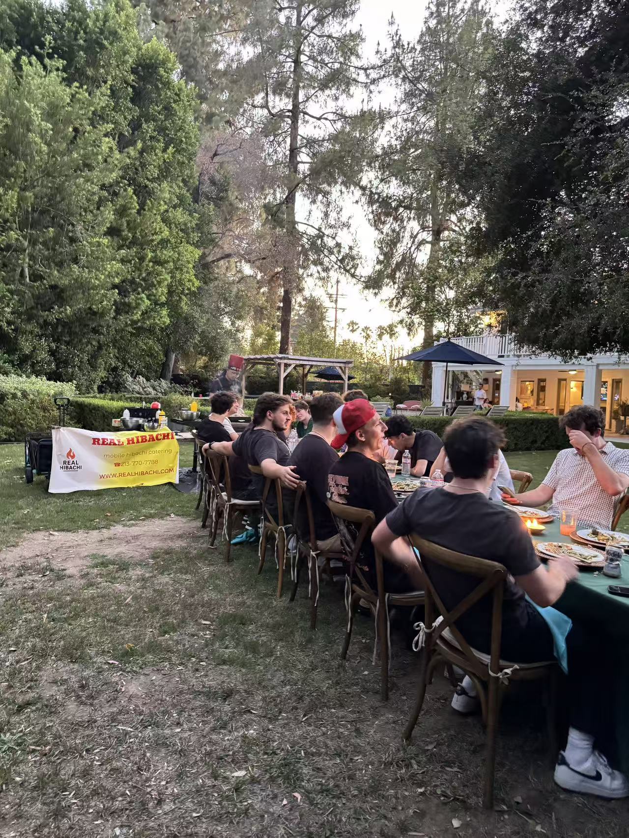 Expert teppanyaki hibachi chef providing premium catering service in Los Angeles homes