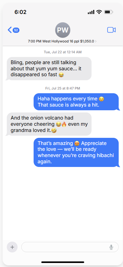 Customer SMS Review